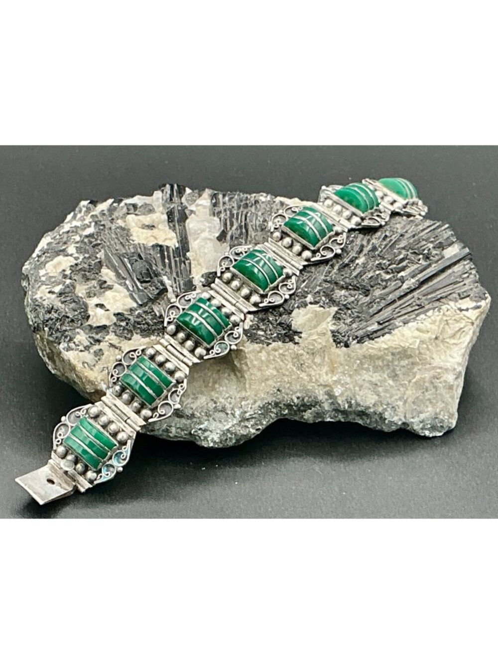 Vintage Art Deco Mexican Panel Bracelet R222